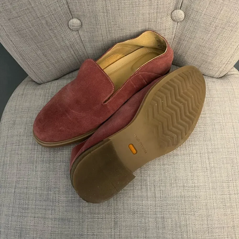 Hush Puppies Red Suede Loafers